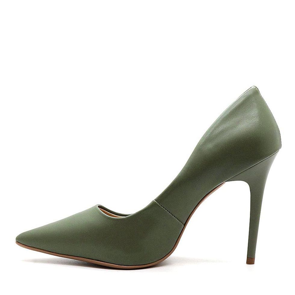 scarpin verde militar