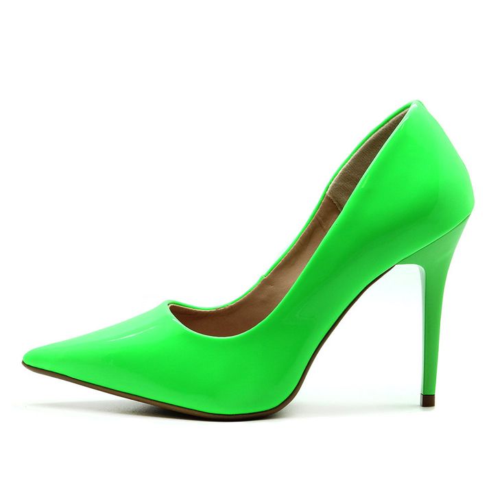 scarpin verde neon