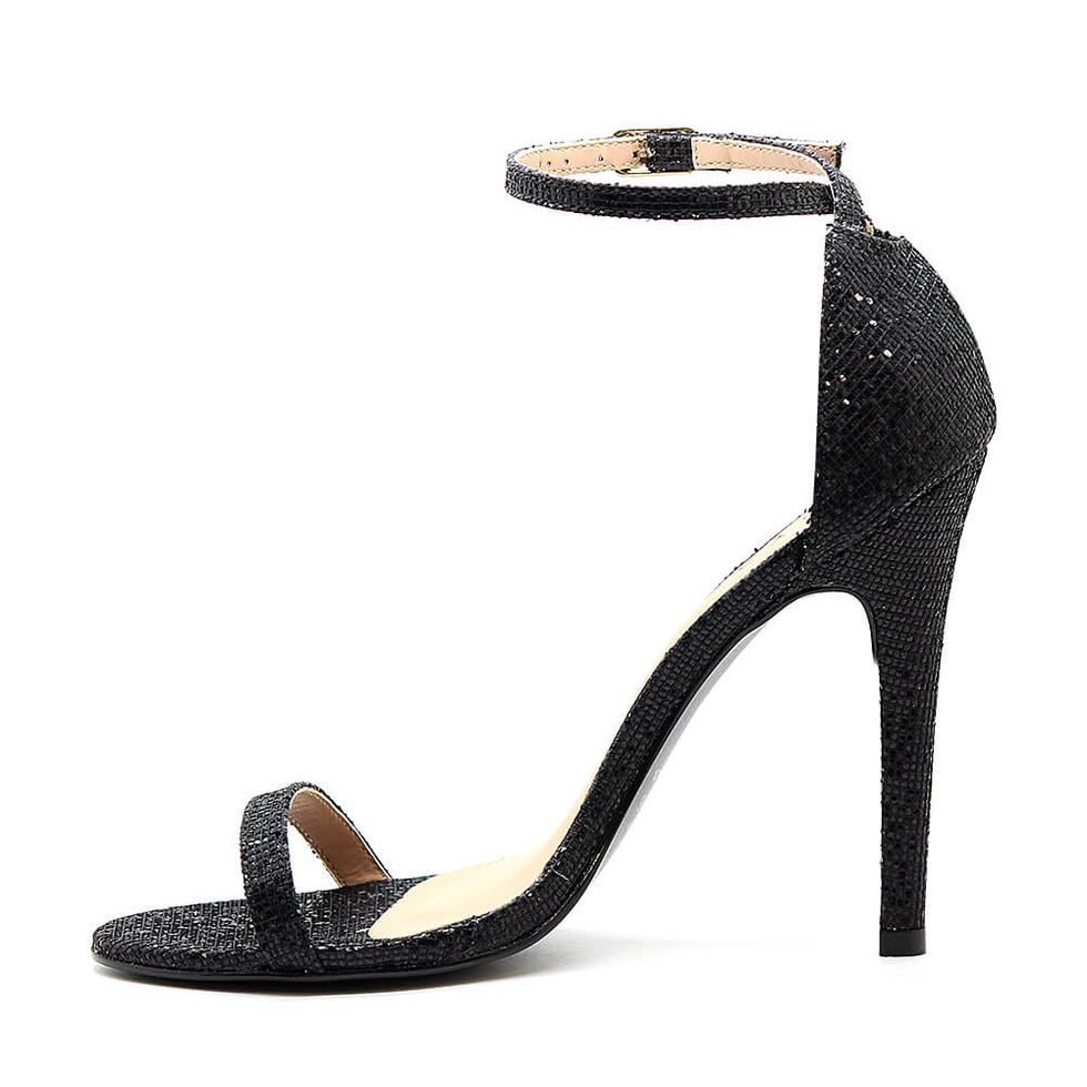 Salto preto com glitter Clearance