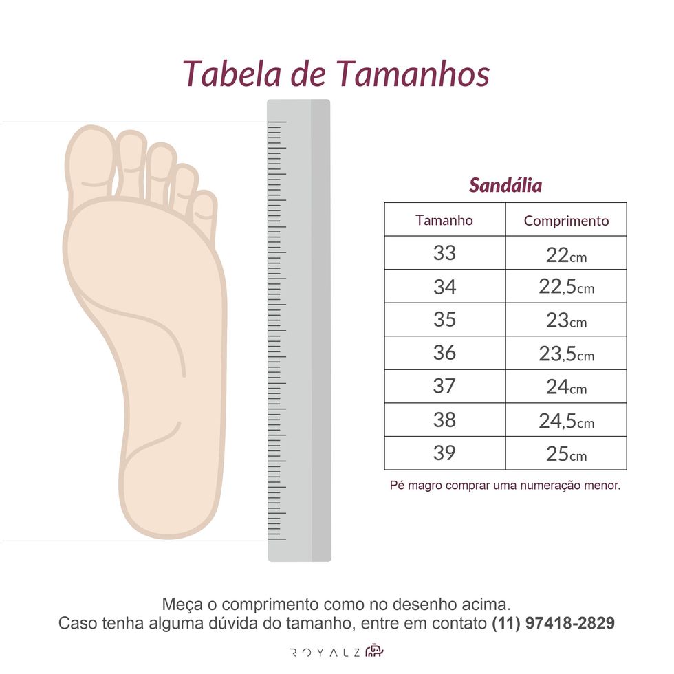 Tamanho-Sandalia