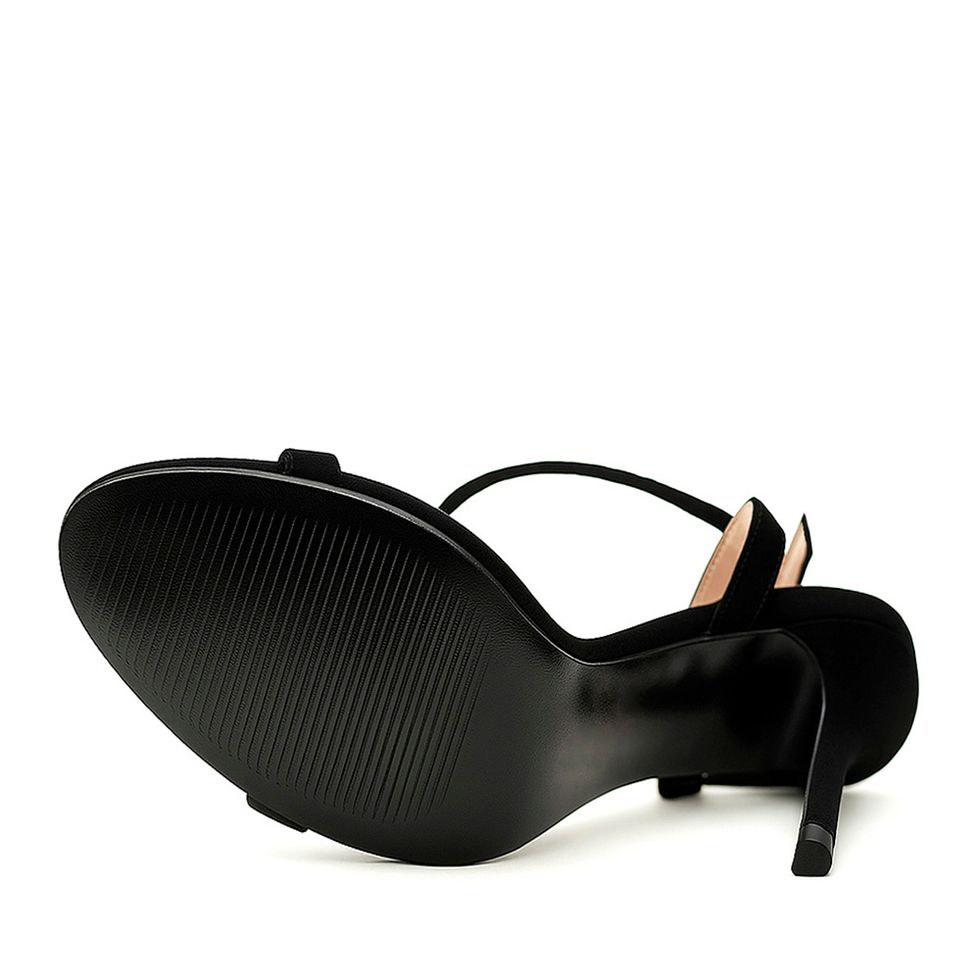 Sandália Royalz Nobuck Liz Salto Alto Fino Preta Royalz Royalz
